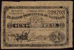 El Banco Provincial de Santa-Fe, Argentina, 1 real, 1 November 1874, serial number 028703, (Bauman S