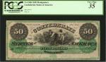 T-4. Confederate Currency. 1861 $50. PCGS Currency Very Fine 35. Montgomery.