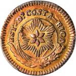 COSTA RICA. Escudo, 1842-MM. PCGS Genuine--Questionable Color, EF Details Secure Holder.