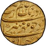 MUGHAL: Aurangzeb， 1658-1707， AV mohur， Aurangabad， AH1072 year 4， KM-315。10， lovely strike， with mu