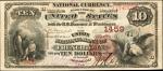 Frenchtown, New Jersey. $10 1882 Brown Back. Fr. 495. The Union NB. Charter #1459. Choice Very Fine.