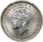 1941-KN年香港伍仙。HONG KONG. 5 Cents, 1941-KN. Kings Norton Mint. George VI. PCGS MS-64.