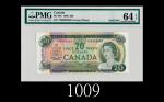 1969年加拿大银行20元，YB8888888号1969 Bank of Canada $20, s/n YB8888888, Lawson/Bouey. PMG EPQ64 Choice UNC