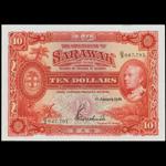 SARAWAK. Government of Sarawak. $10, 1.1.1940. P-24.