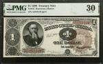Fr. 347. 1890 $1 Treasury Note. PMG Very Fine 30.