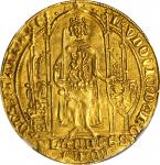 BELGIUM. Flanders. Flandres dOr (Franc a Pied), ND (1361-4). Ghent Mint. Louis II de Male. NGC MS-63