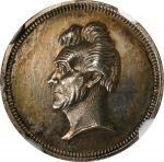 1833 Andrew Jackson Presidential Medalet. Silver. Julian PR-33. Unc Details--Edge Filing (NGC).