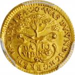 AUSTRIA. Gold Medallic 1/4 Ducat, ND (ca. 1740). Charles VI. PCGS MS-65 Gold Shield.