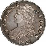 1828 Capped Bust Half Dollar. Square Base 2, Small 8s, Large Letters. AU Details--Cleaned (NGC).