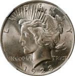 1923 Peace Silver Dollar--Reverse Struck Thru--MS-64 (NGC).